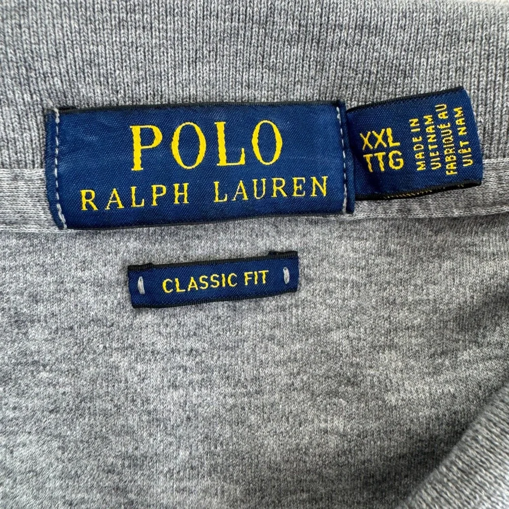 Polo Ralph Lauren Mens XXL Classic Fit Heather Gray Short Sleeve Polo‎ Shirt
